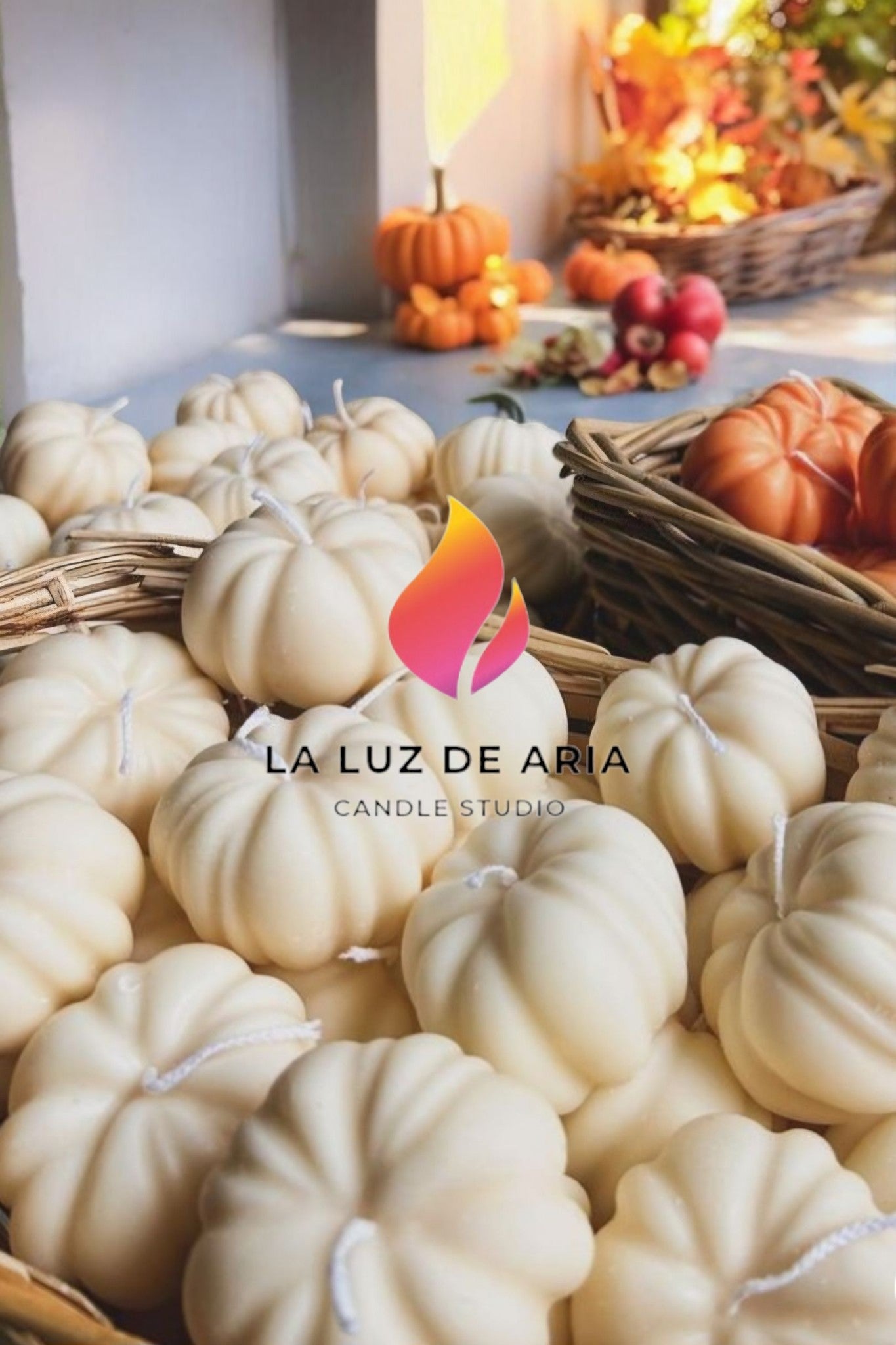 🎃 Canasta de Gratitud - Set de 6 Calabazas Pumpkin Spice 🍂