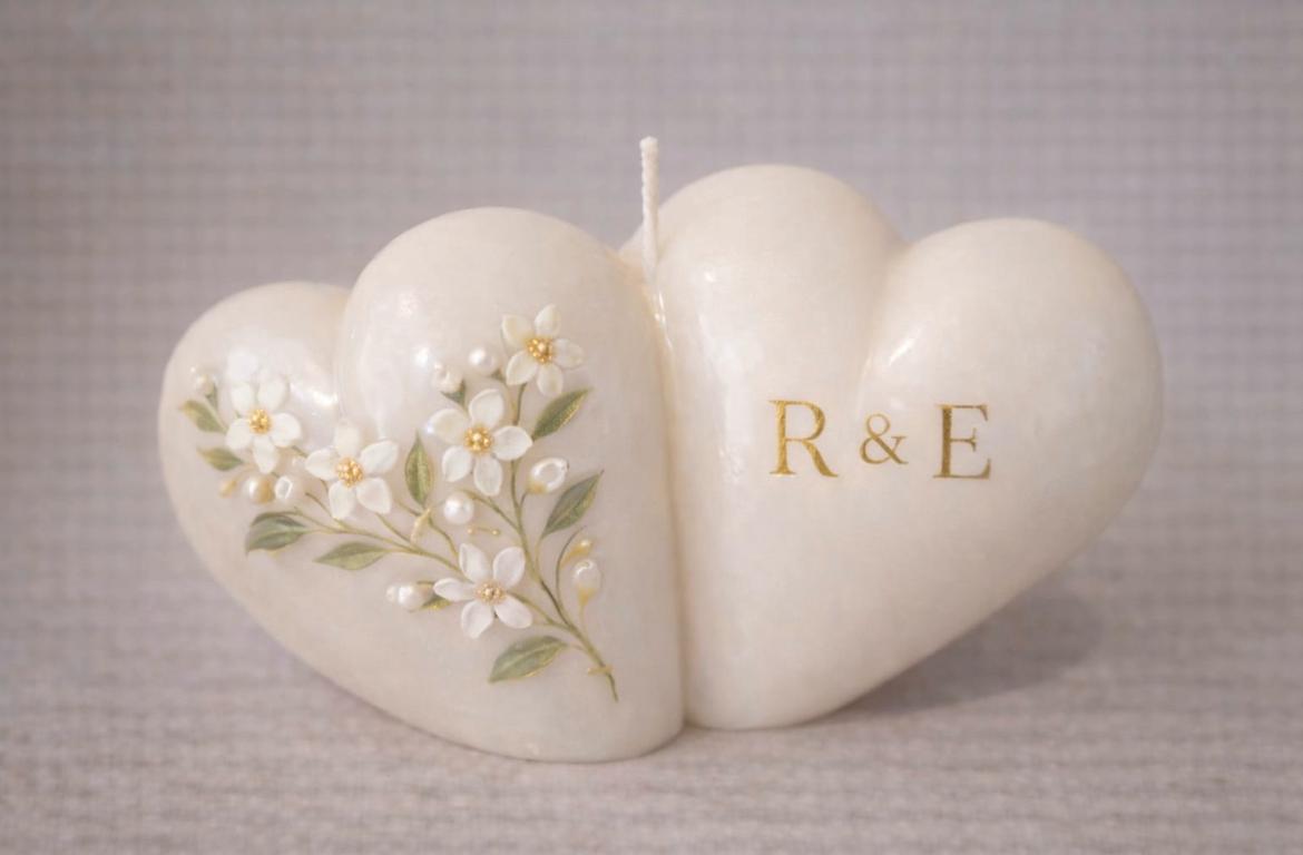 Corazón arte en cera