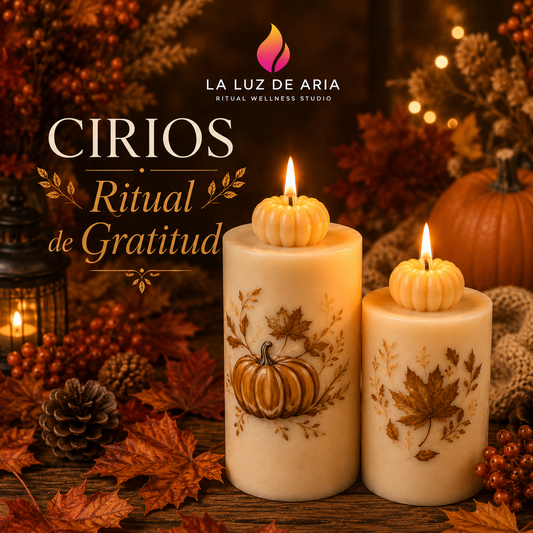Cirios ritual de gratitud