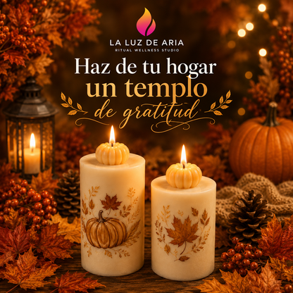Cirios ritual de gratitud